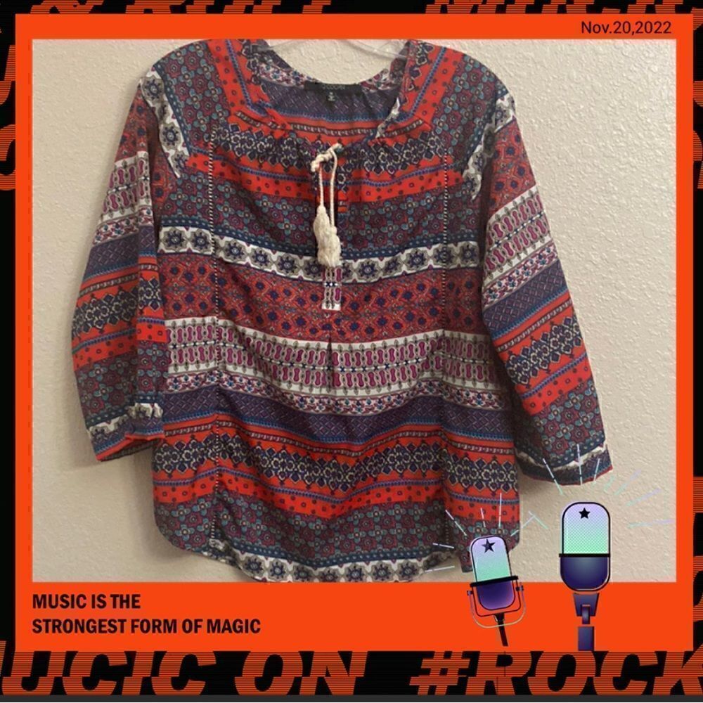 19 Cooper top with a paisley design half sleeves & color’s blending beautifully!